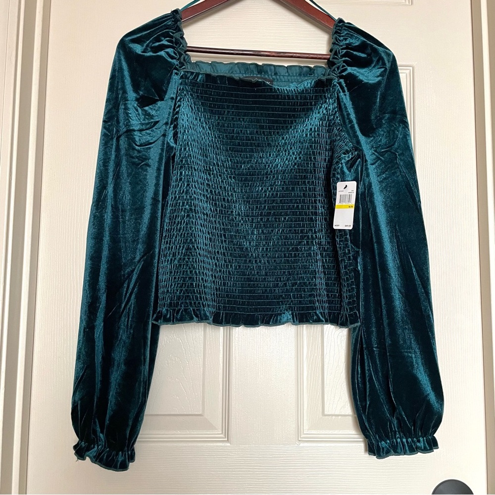 Laundry Emerald Velvet Top